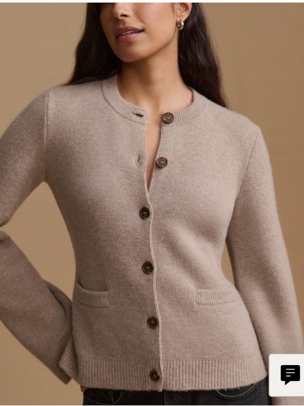 Jenni Kayne Cooper Classic Cardigan - Taupe